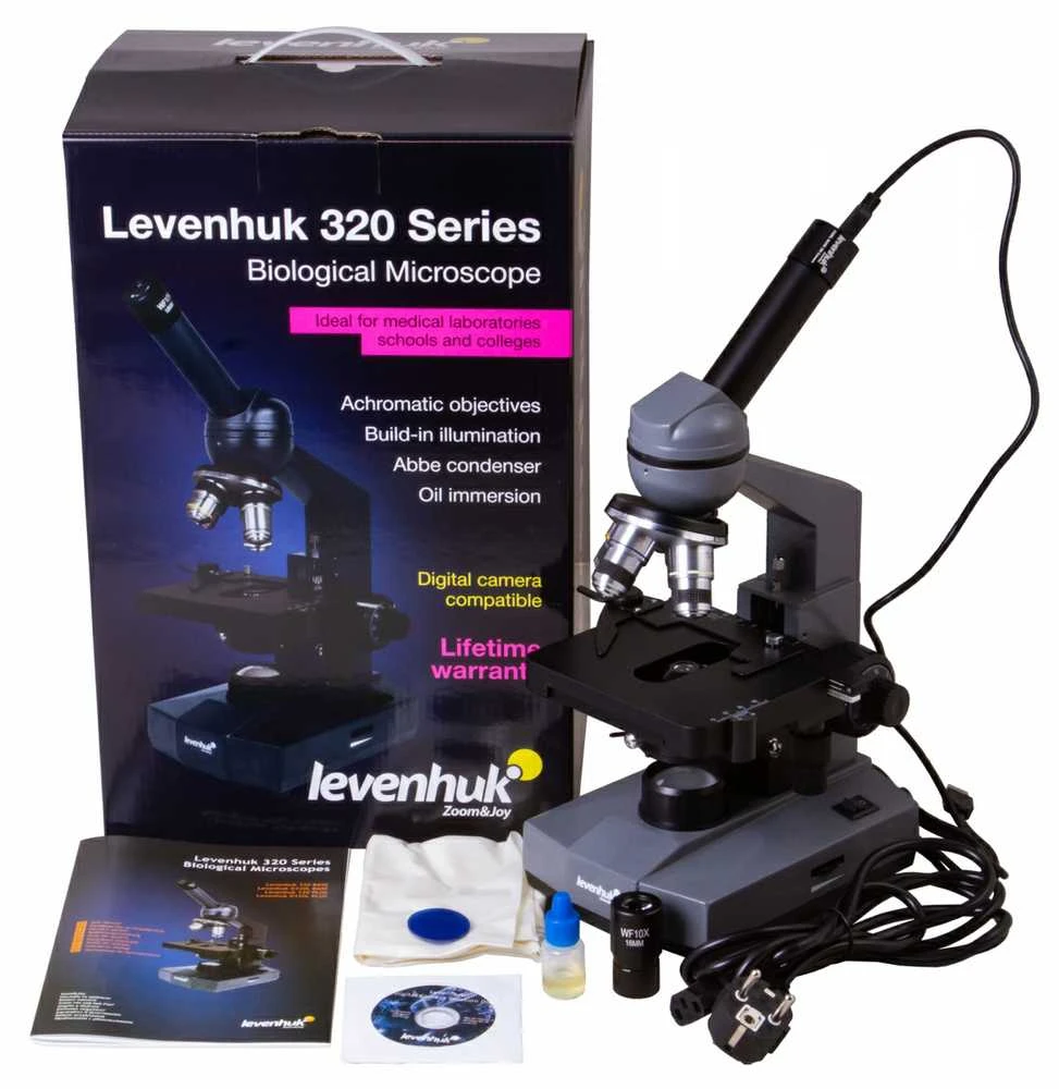 Skaitmeninis monokulinis mikroskopas Levenhuk D320L BASE 3M