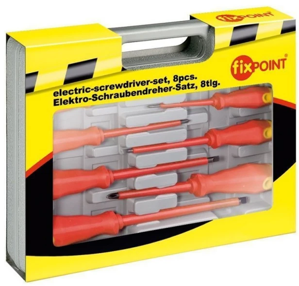 Fixpoint rinkinys iš 7 atsuktuvų, 1 įtampos testeris dėkle (77113)