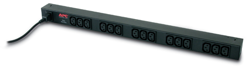 APC RACK PDU BASIC ZERO U 10A 230V maitinimo paskirstymo įrenginys 0U Juoda 15 AC išvestis(ys / čių)