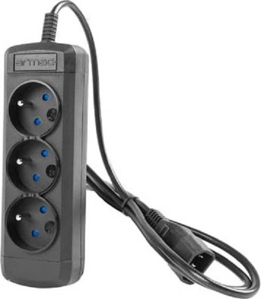 ARMAC ARC3/0.6/CZ/IEC Armac Power Strip ARC3 lizdas UPS sistemai - 3x IEC, Juodas