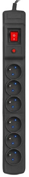 ARMAC Surge protection MULTI M6 10m 6x French outlets juodas