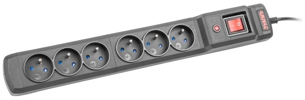 ARMAC M6/25/CZ Armac Surge Protection MULTI M6 (6 lizdai) 2,5m juodas
