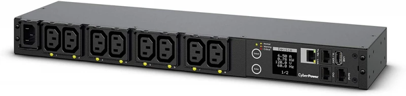 CYBERPOWER perjungiamas PDU41004230V/15A 1U 8x IEC-320 išėjimo tinklo jungtis PowerPanel Center programinė įranga