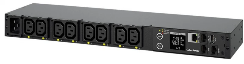 CyberPower PDU81005 maitinimo paskirstymo įrenginys 8 AC išvestis(ys / čių) 1U Juoda