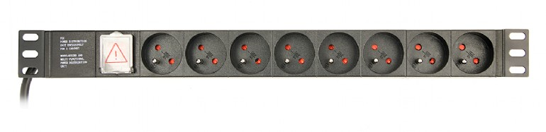 GEMBIRD PDU 8x prancūziškas lizdas 1U 16A 3m
