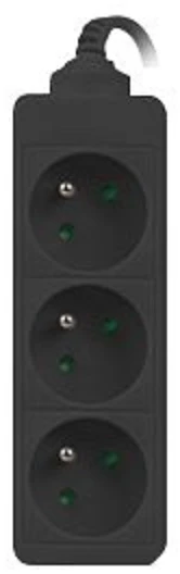LANBERG PS0-03E-0300-BK 3M Juodas 3X 230V Lanter EXTENSION PL. CABLE FROM FULL COPPER