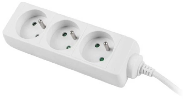 LANBERG PS0-03E-0300-W 3M Baltas 3X 230V Lanter EXTENSION PL. CABLE FROM FULL COPPER