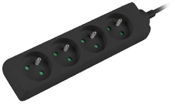 LANBERG PS0-04E-0150-BK 1.5M Juodas 4X 230V Lanter EXTENSION PL. CABLE FROM FULL COPPER