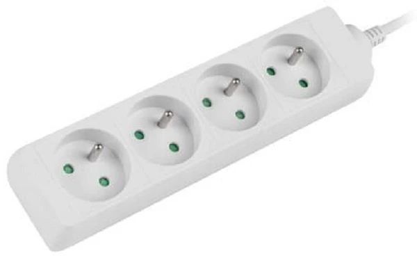 LANBERG PS0-04E-0150-W 1.5M Baltas 4X 230V Lanter EXTENSION PL. CABLE FROM FULL COPPER