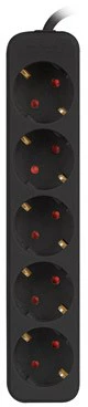LANBERG Power strip 5x Shuko 1.5m juodas