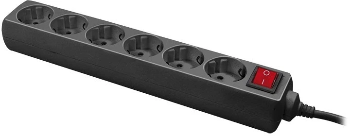 LOGILINK LPS202B LOGILINK - Kištukinis lizdas 6 krypčių, 1,4 m, Juodas
