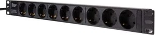 Ilgintuvas LOGILINK Professional  PDU9C03  9 AC outlet(s), AC outlet types: Type F, Nominal input voltage: 230 V. Power plug: Type F (Schuko)
