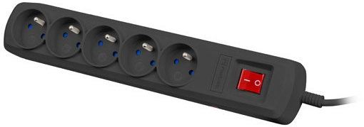 NATEC Surge protection Bercy 400 1.5m 5x French outlets juodas