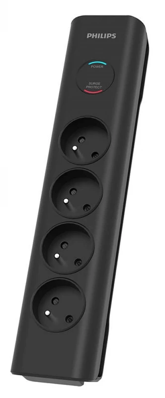 Philips Apsaugos nuo viršįtampių juosta spn7040ba/60 4 kintamosios srovės lizdai, 2m juodi