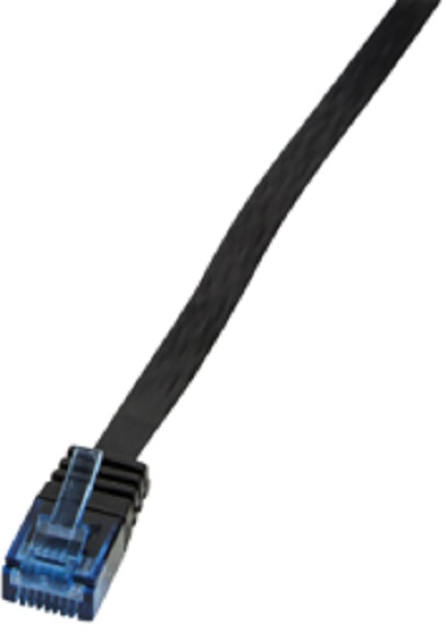 LOGILINK CF2013U LOGILINK - Komutacinis kabelis Flat Cat.6A U/UTP SlimLine juodas 0,25m