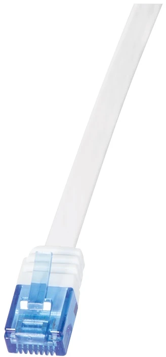 LOGILINK CF2031U - Komutacinis kabelis Plokščias Cat.6 U/UTP SlimLine baltas 1m