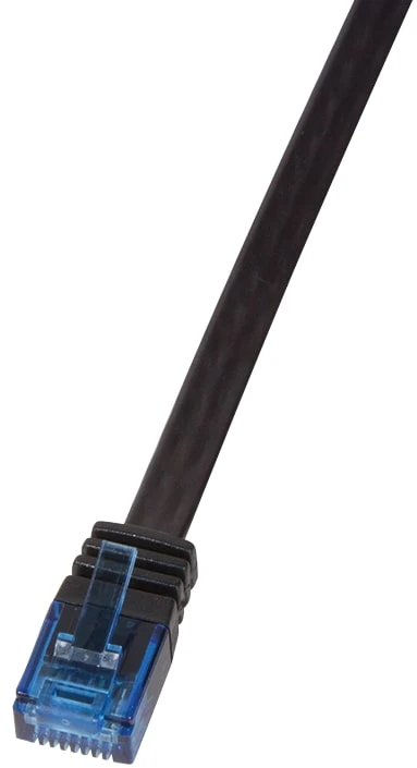 LOGILINK CF2093U LOGILINK - Komutacinis kabelis Flat Cat.6 U/UTP SlimLine juodas 10m