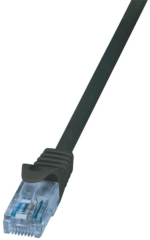 LOGILINK CP3023U LOGILINK - Komutacinis kabelis Cat.6A 10GE Home U/UTP EconLine juodas 0,50m
