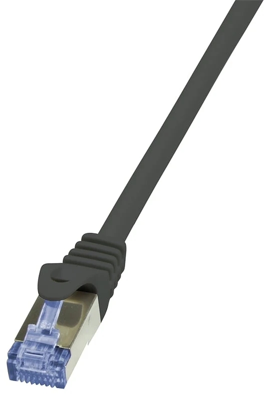 LOGILINK CQ3013S LOGILINK – Patchcord Cat.6A 10G S/FTP PIMF PrimeLine 0,25m Juodas