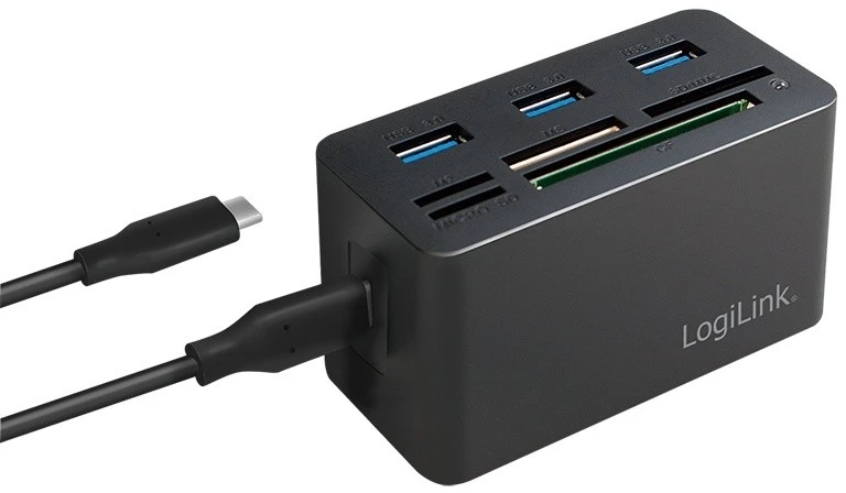 LogiLink USB-C daugiafunkcė stotelė su kortelių skaitytuvu