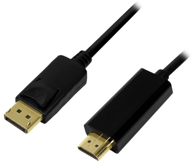 LOGILINK CV0126 LOGILINK - DisplayPort laidas, DP 1.2 iki HDMI 1.4, juodas, 1m