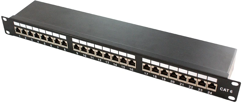 LOGILINK NP0061 LOGILINK- Patch Panel 19 montavimas Cat.6A STP 24 jungtys, juodos