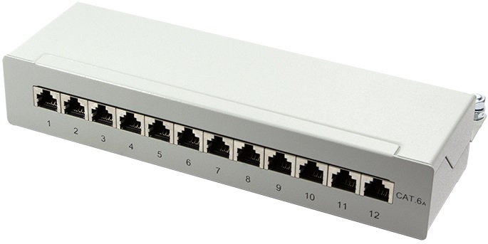 LOGILINK NP0019 LOGILINK- Patch Panel Desktop Cat.6A STP 12 jungtys, pilkas