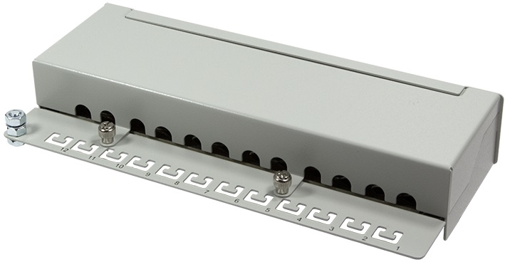 LOGILINK NP0019 LOGILINK- Patch Panel Desktop Cat.6A STP 12 jungtys, pilkas