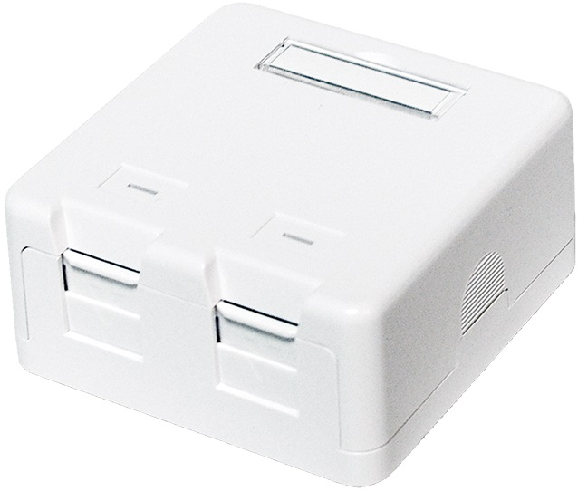 LOGILINK NK4032 LOGILINK- Keystone Surface Mounted Box 2 port UTP, baltas