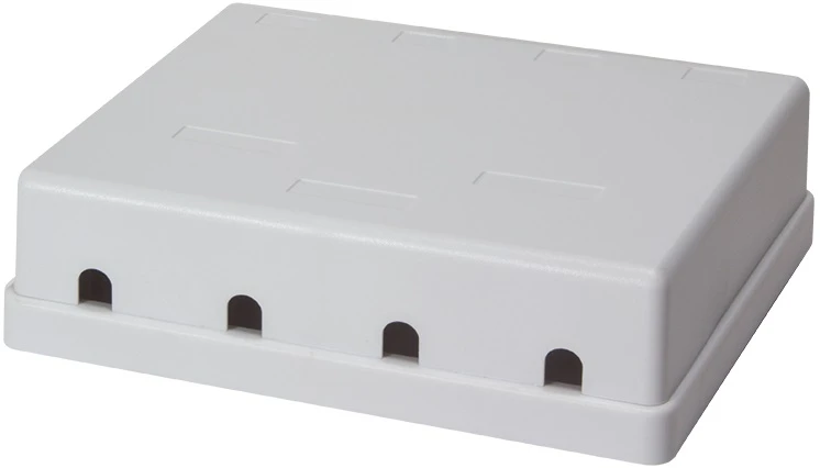 LOGILINK NK4034 LOGILINK – Keystone paviršinio montavimo dėžutė, 4 prievadų UTP, balta