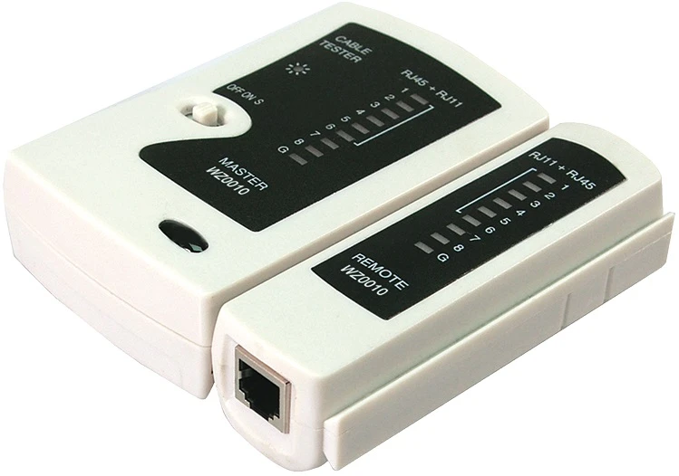 LogiLink Prisijungti | RJ11, RJ12 ir RJ45 kabelių testeris su nuotoliniu įrenginiu