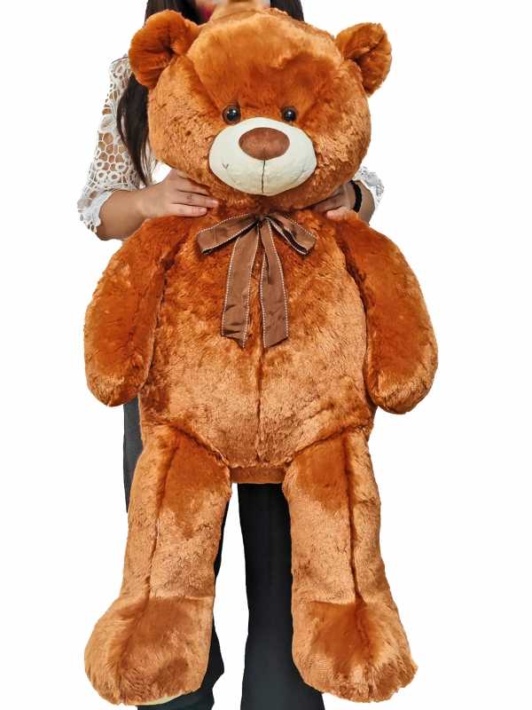 Madej Maskotka Pliušinis meškiukas su kaspinu, 70 cm, rudas