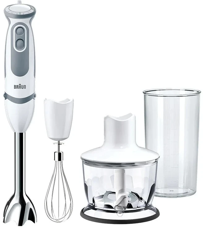 BRAUN Rankinis maišytuvas MQ 5235 WH MultiQuick 5 Vario, 1000W, Nerūdijantis plienas blades, 21 variable speeds, Baltas