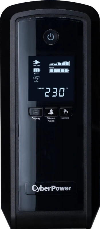 CYBERPOWER CP900EPFCLCD UPS 900VA/540W Sinewave PFC kompatibel Žalias Power LCD Ekranas USB valdymo programinė įranga