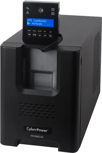 CYBERPOWER PR1000ELCD Line-Interactive 1000VA/900W Sinewave AVR LCD išvestis (8) IEC RS232 USB(HID) EPO SNMP EnergyStar