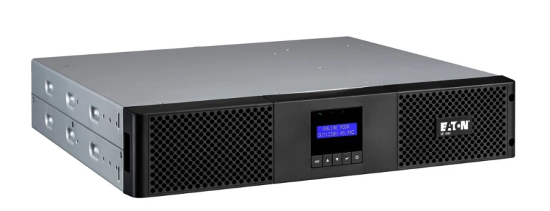 EATON 9E UPS Rack AC 200/220/230/240V 1800W 2000VA 1 fazė 6 x akumuliatoriai švino rūgšties 7Ah RS-232 USB oc 6 2U 19 Juodas