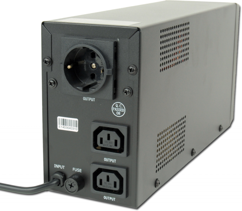 EnerGenie UPS su LCD ekranu, Juodas 650 VA, 390 W, 220 V
