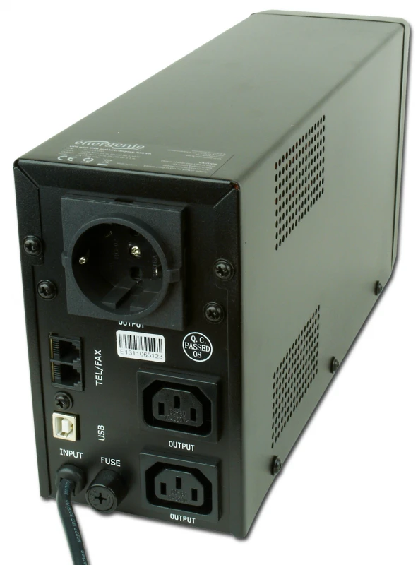 Gembird Energenie | UPS su USB ir LCD ekranu, Juodas | 850 VA | 220 V