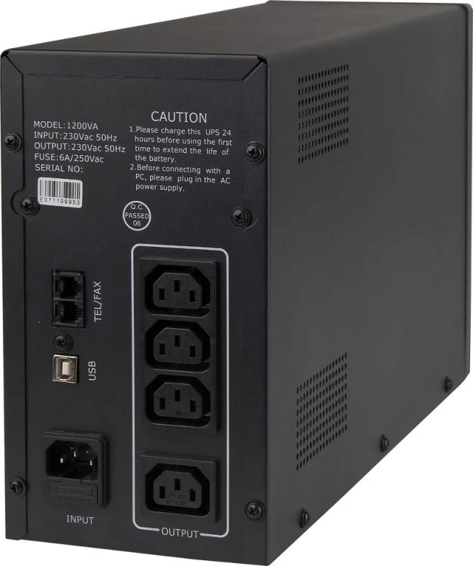 Gembird EnerGenie | UPS UPS-PC-1202AP | 1200 VA | 220 V | 220 V