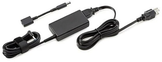Hewlett Packard (HP) HP 65 W išmanusis kintamosios srovės maitinimo adapteris – nešiojamojo kompiuterio įkroviklis, 4,5 mm jungtis su 7,4 mm adapteriu / tinka HP 200 serijos, „ProBook 400/600“ serijos, „EliteBook 700/800“ serijos kompiuteriams