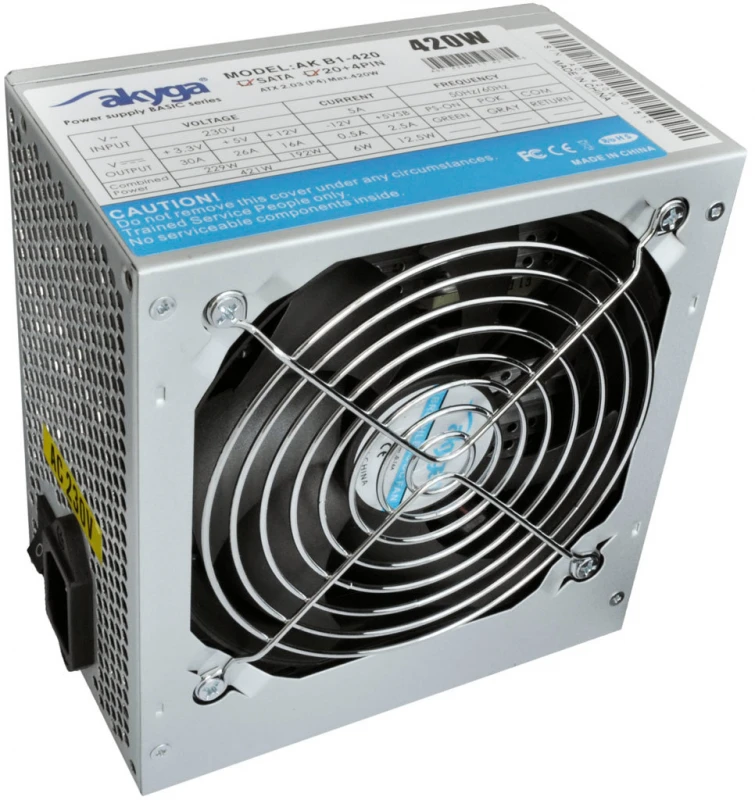 AKYGA AK-B1-420 Basic ATX maitinimo šaltinis 420W AK-B1-420 Fan12cm P4 3xSATA