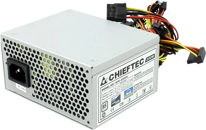PSU Chieftec SFX SMART serija SFX-250VS, 250 W masinis, 8 cm ventiliatorius, aktyvus PFC