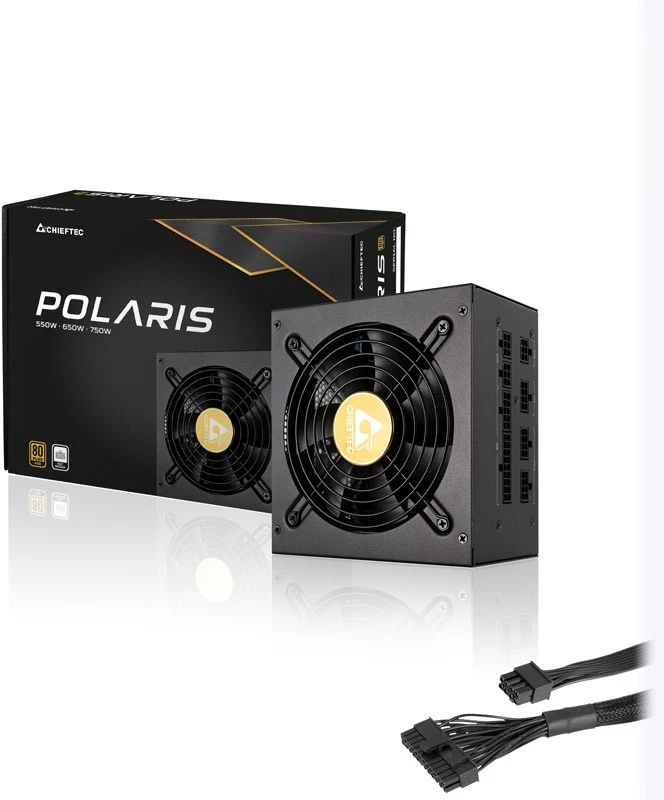 Polaris Maitinimo šaltinis|CHIEFTEC|750 W|Efektyvumas 80 PLUS GOLD|PFC Active|PPS-750FC