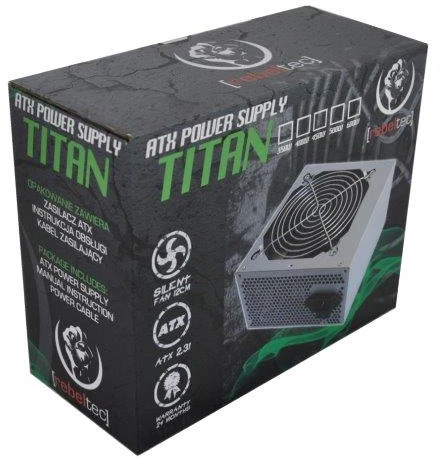 Rebeltec TITAN 500 ATX maitinimo šaltinis ver. 2.31