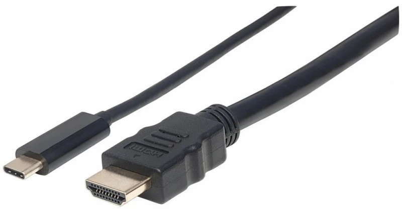 StarTech Manhattan 152235 vaizdo kabelio adapteris 1 m C tipo USB HDMI Juoda