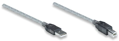 Intracom MANHATTAN didelės spartos USB 2.0 aktyvus kabelis A kištukas / B kištukas 11,0 m (36 pėdos) Praplečia ir padidina signalą į bet kurį USB įrenginį