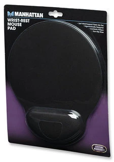 Intracom MANHATTAN Wrist-Rest Pelės kilimėlis Ergonomiškas dizainas Kovoja su nuovargiu Neslystantis pagrindas Minkštas riešo atramas jaučiasi kaip gelis juodas