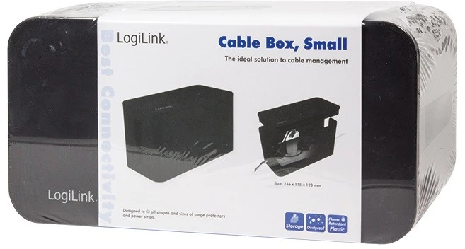 LOGILINK KAB0060 LOGILINK - Kabelių dėžutė, 235x115x120mm, Juodas