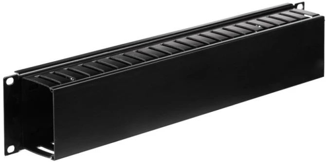NETRACK 19" 2U laidų organizatorius su dangteliu