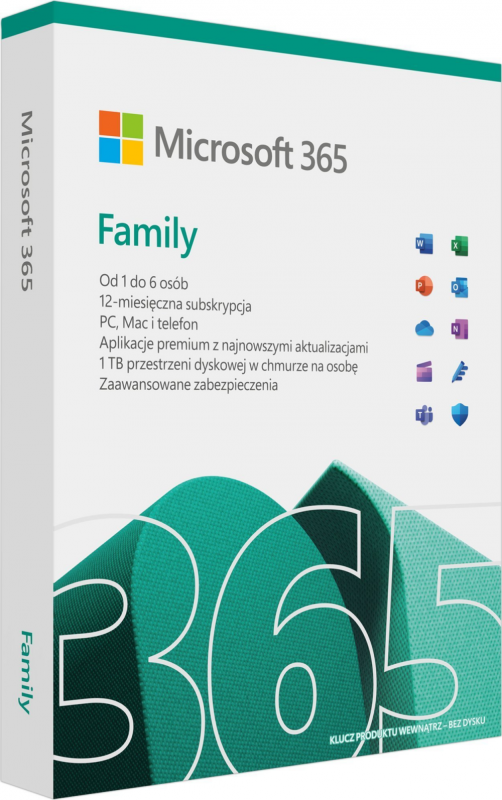„Microsoft 365 Family + Copilot PL“ – vienerių metų licencija